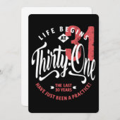 Het leven begint op 31 | 31e verjaardag kaart (Voorkant / Achterkant)
