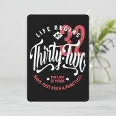 Het leven begint op 32 | 32e verjaardag kaart (Staand voorkant)