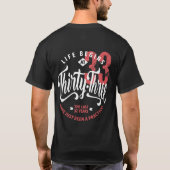 Het leven begint op 33 | 33e verjaardag t-shirt (Achterkant)