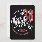 Het leven begint op 38 uur | 38e verjaardag kaart (Voorkant)