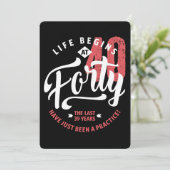 Het leven begint op 40 | 40e verjaardag kaart (Staand voorkant)