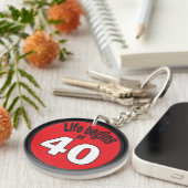 Het leven begint op 40 | 40e verjaardag sleutelhanger (Voorkant Rechts)