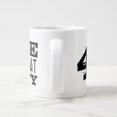 Het leven begint op 40 grappige 40ste verjaardag g grote koffiekop (Achterkant)