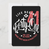 Het leven begint op 41 | 41e verjaardag kaart (Voorkant)