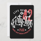 Het leven begint op 42 | 42e verjaardag kaart (Voorkant)