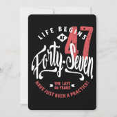 Het leven begint op 47 | 47e verjaardag kaart (Voorkant)