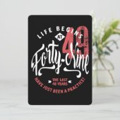 Het leven begint op 49 | 49e verjaardag kaart (Staand voorkant)