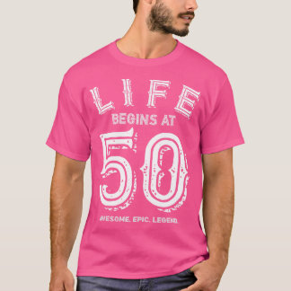 Het leven begint op 50 3 t-shirt