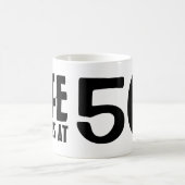 Het leven begint op 50 grappige 50ste verjaardag m koffiemok (Center)