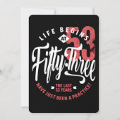 Het leven begint op 53 | 53e verjaardag kaart (Voorkant)