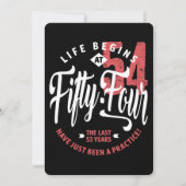 Het leven begint op 54 | 54e verjaardag kaart (Voorkant)