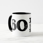 Het leven begint op 60 grappige 60ste verjaardag m mok (Voorkant links)