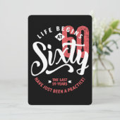 Het leven begint op 60 uur | 60e verjaardag kaart (Staand voorkant)