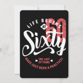 Het leven begint op 60 uur | 60e verjaardag kaart (Voorkant)