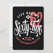 Het leven begint op 62 | 62e verjaardag kaart (Voorkant)
