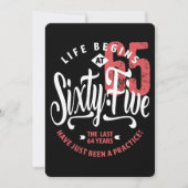 Het leven begint op 65 | 65e verjaardag kaart (Voorkant)
