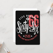 Het leven begint op 66 | 66e verjaardag kaart (Voorkant / Achterkant in situ)