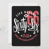 Het leven begint op 66 | 66e verjaardag kaart (Voorkant)