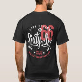 Het leven begint op 66 | 66e verjaardag t-shirt (Achterkant)