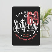 Het leven begint op 69 | 69e verjaardag kaart (Staand voorkant)