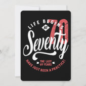 Het leven begint op 70 | 70e verjaardag kaart (Voorkant)