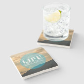 Het leven begint stenen onderzetter (Zijkant)