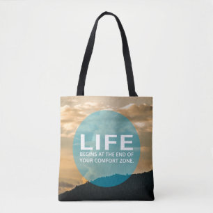 Het leven begint tote bag