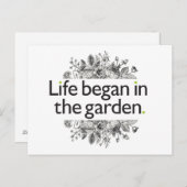 Het leven begon in de tuin briefkaart (Voorkant / Achterkant)