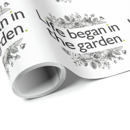 Het leven begon in de tuin cadeaupapier (Rol Hoek)