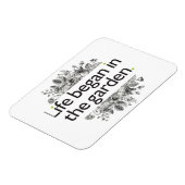 Het leven begon in de tuin magneet (Linkerzijde)