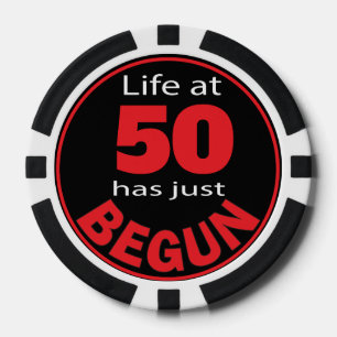 Het leven begon net op 50 - 00ste verjaardag pokerchips