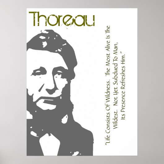 Het leven bestaat uit Wilde Thoreau-Poster Poster (Voorkant)