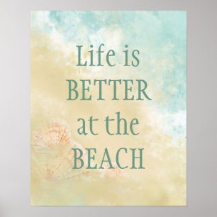 Het leven beter bij de Beach Fun Beach Quote Poster