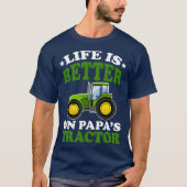 Het leven beter op de papiertrekker Funny Farming  T-shirt (Voorkant)