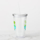Het leven bij de Beach Cool Aqua Limoen op maat Acryl Drinkbeker (Links)