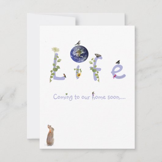 Het leven: Binnenkort bij ons thuis komen, baby sh Kaart (Voorkant)