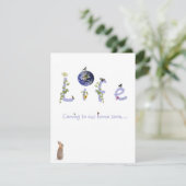 Het leven: Binnenkort bij ons thuis komen, baby sh Kaart (Staand voorkant)