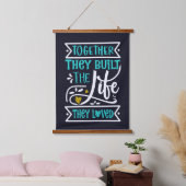 Het leven dat zij van Citaat hielden Hangend Wandkleed (Slaapkamer)