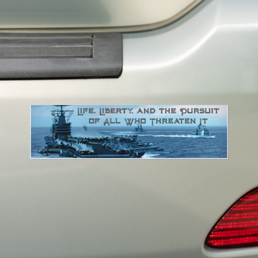 Het leven, de vrijheid en de achtervolging van die bumpersticker (Op auto)
