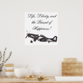 Het leven, de vrijheid en het nastreven van geluk poster (Keuken)