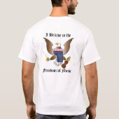 Het leven, de vrijheid en het nastreven van muziek t-shirt (Achterkant)