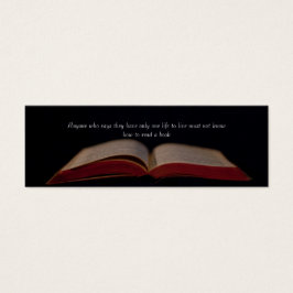 Het leven door Boeken bladwijzer Mini Visitekaartjes