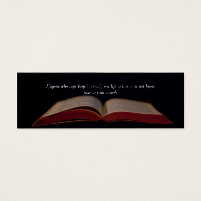 Het leven door Boeken bladwijzer Mini Visitekaartjes (Voorkant)