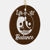 Het leven draait allemaal om balans meditatie yoga keramisch ornament (Rechts)