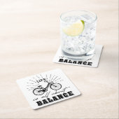 Het leven draait allemaal om evenwicht kartonnen onderzetters (Insitu)