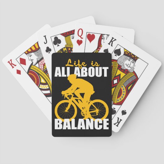 Het leven draait allemaal om het afspelen van kaar pokerkaarten (Achterkant)