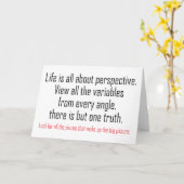 Het leven draait allemaal om perspectief kaart (Gele Bloem)