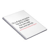 Het leven draait allemaal om perspectief notitieboek (Rechterzijde)