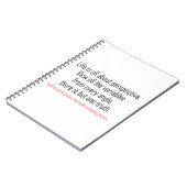 Het leven draait allemaal om perspectief notitieboek (Linkerzijde)
