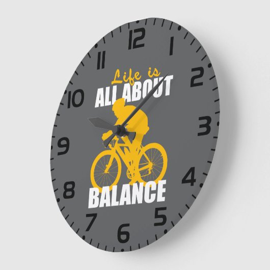 Het leven draait om balans fietsen Motivatie Grote Klok (Hoek)